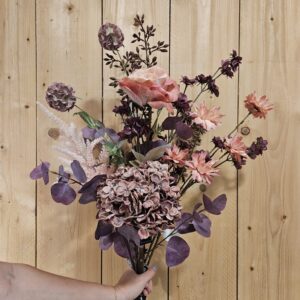 Kunstboeket warme kleuren